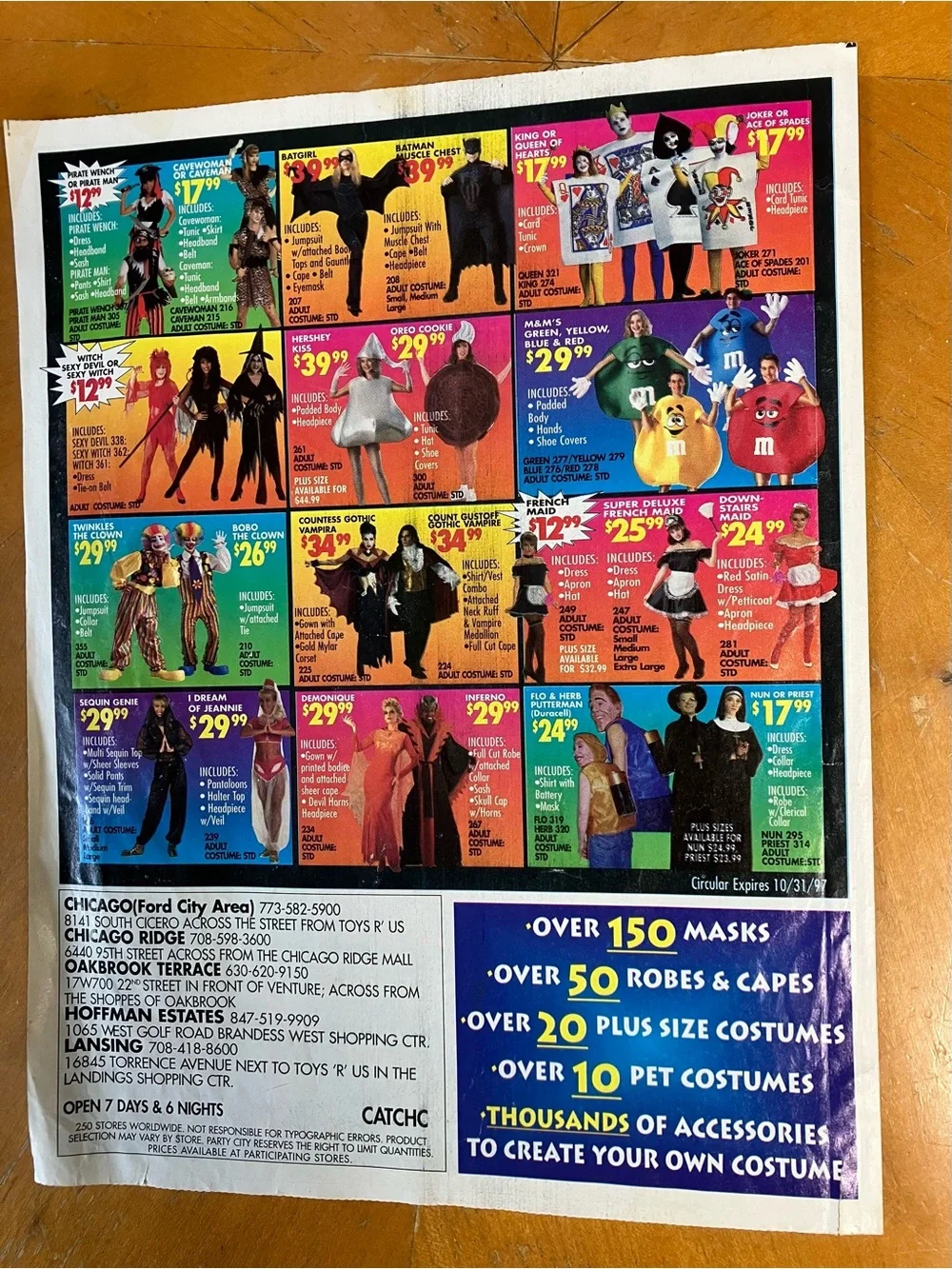 VTG 1997 Party City Halloween Costume Catalog Ad Circular Scream Ghostface